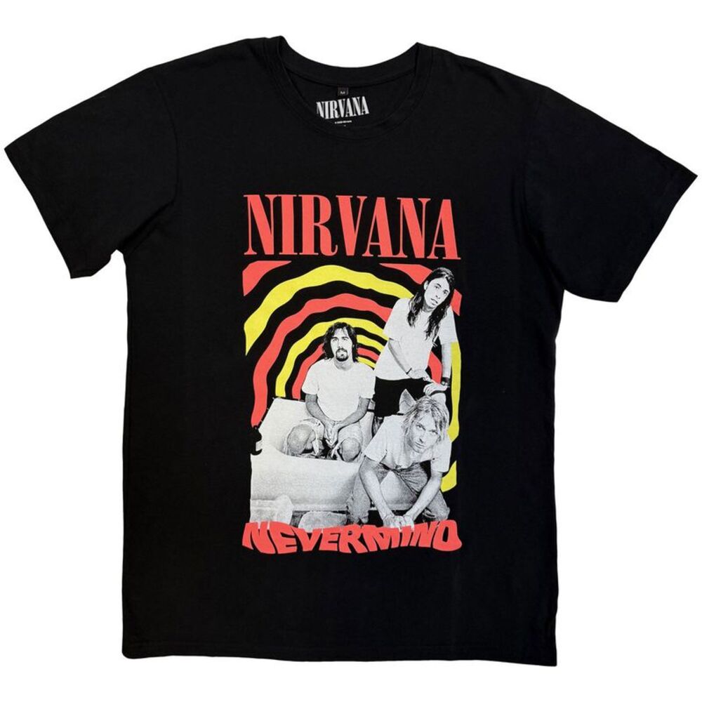 Nirvana Unisex Adult Nevermind Bath Tub T-Shirt / Black